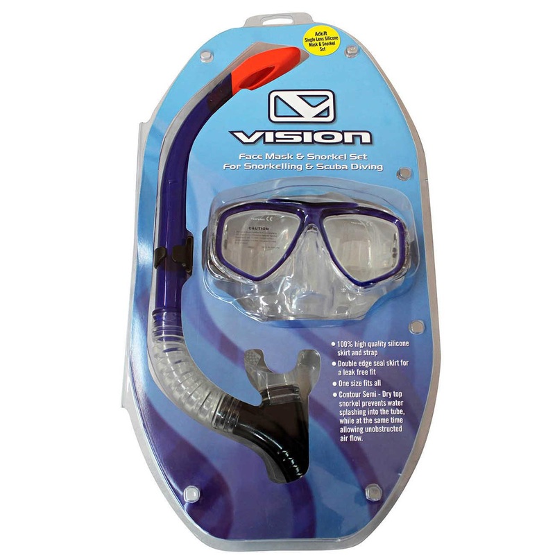 VISION Dive Adult Silicon Mask and Snorkel Set