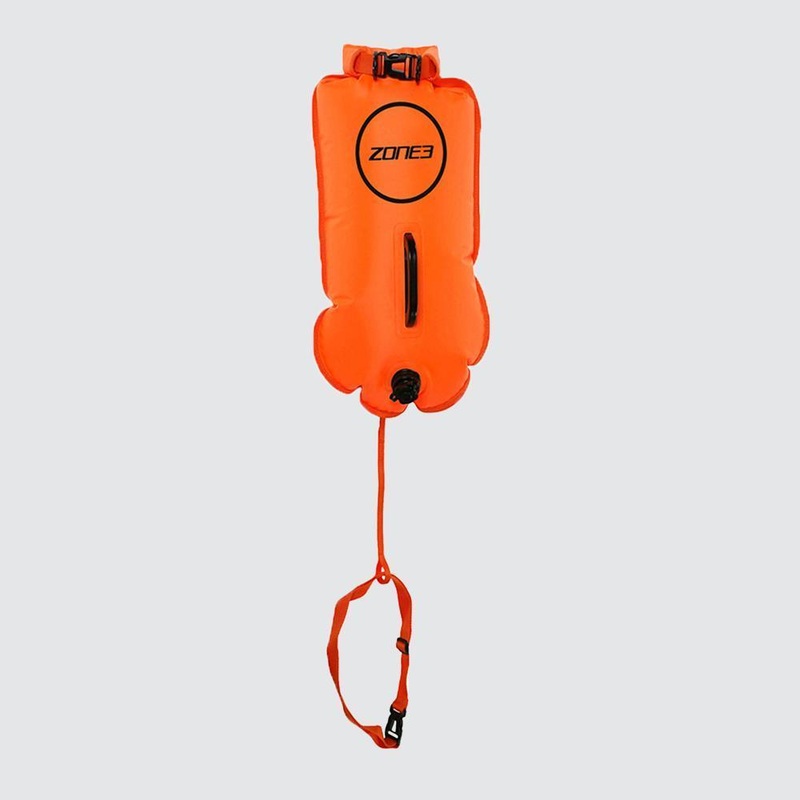 Zone3 Swim Safety Buoy / Tow Float Dry Bag (HI-Vis orange)