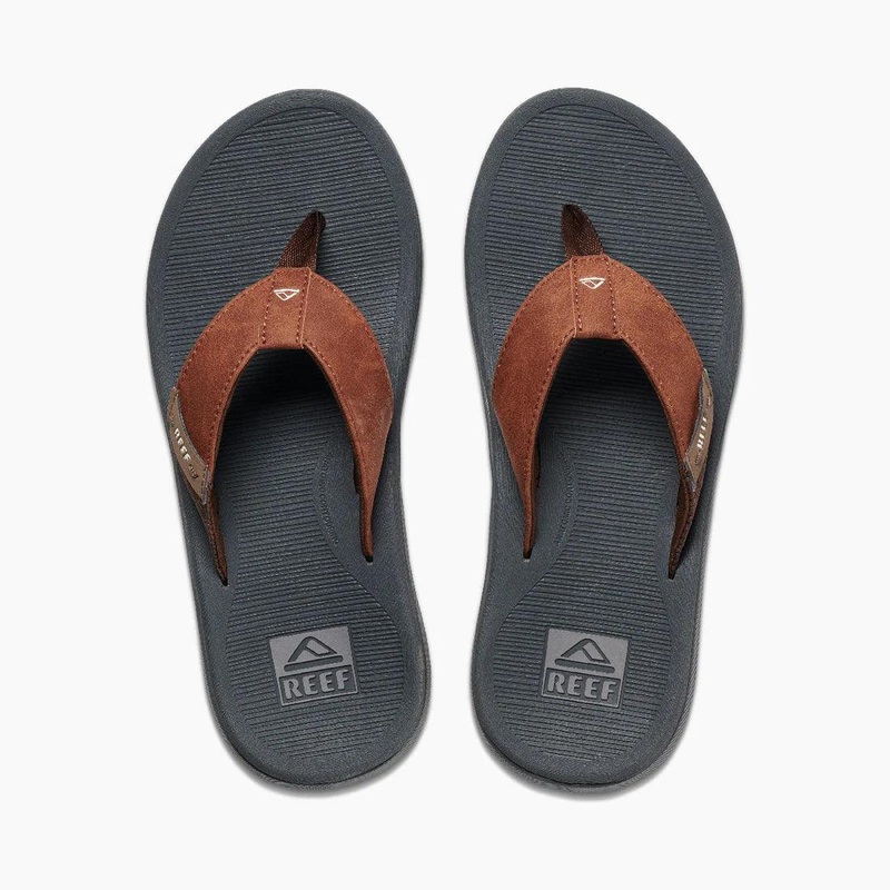 Mens Santa Ana Flip Flops / Grey/Tan