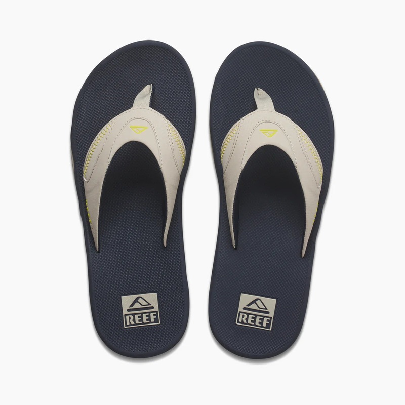 REEF Mens Fanning Flip Flop - Navy/Oak/Lime