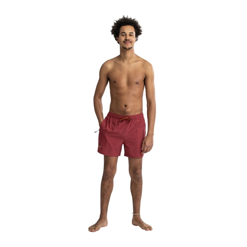 Jobe swim short men burgundy red