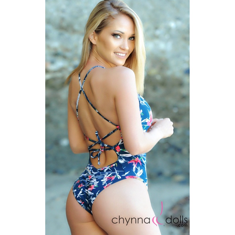 Phoenix: One Piece Adjustable Lace-up Back in Bird of Paradise