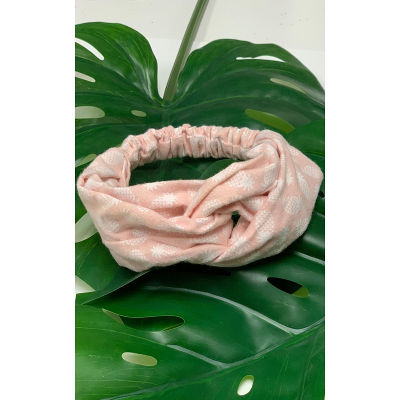 Pink Pineapple Print Headband