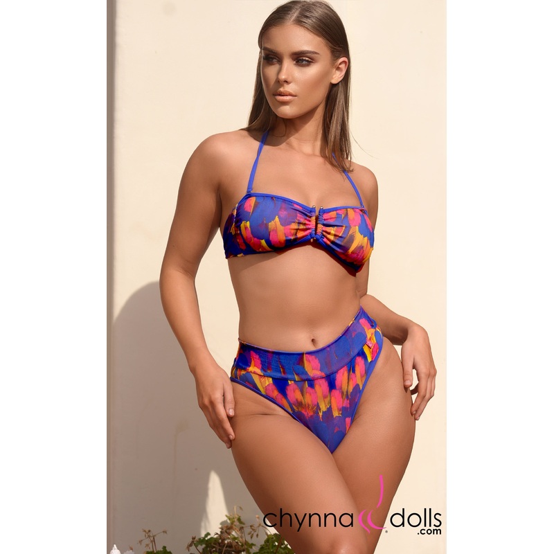 Soho: High Waisted Bottom w/ 2 Top Option in Feathers