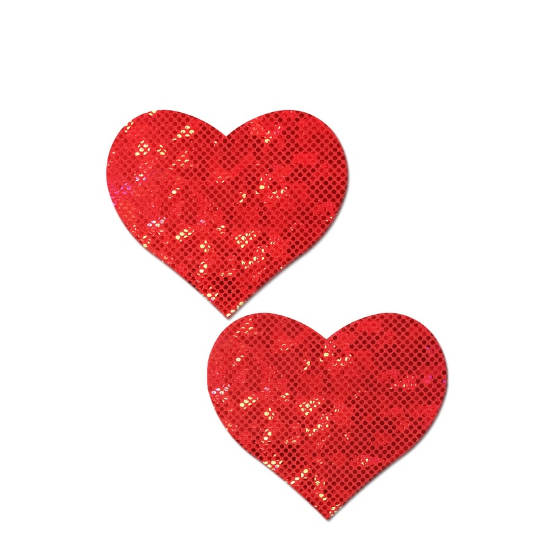 Pastease: Shattered Glass Disco Ball Red Heart Pasties