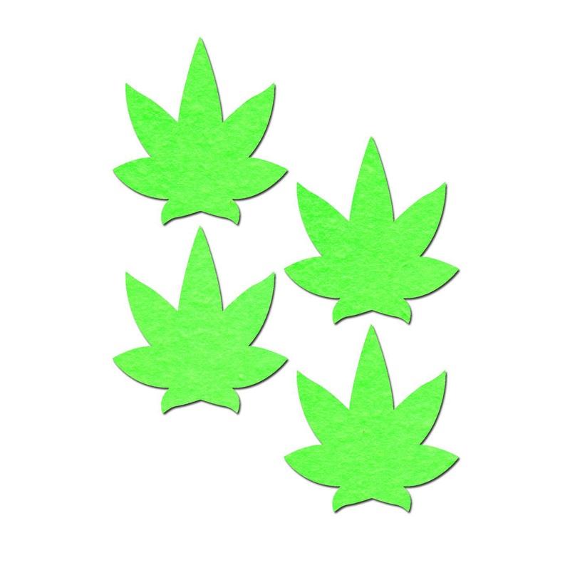 Petite Pasties: Two-Pair of Small Glowing Pot Leaf  Pasties