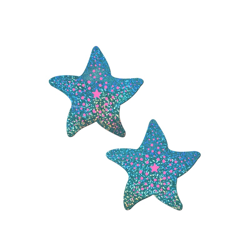 Pastease: Blue Shimmer Starfish Pasties