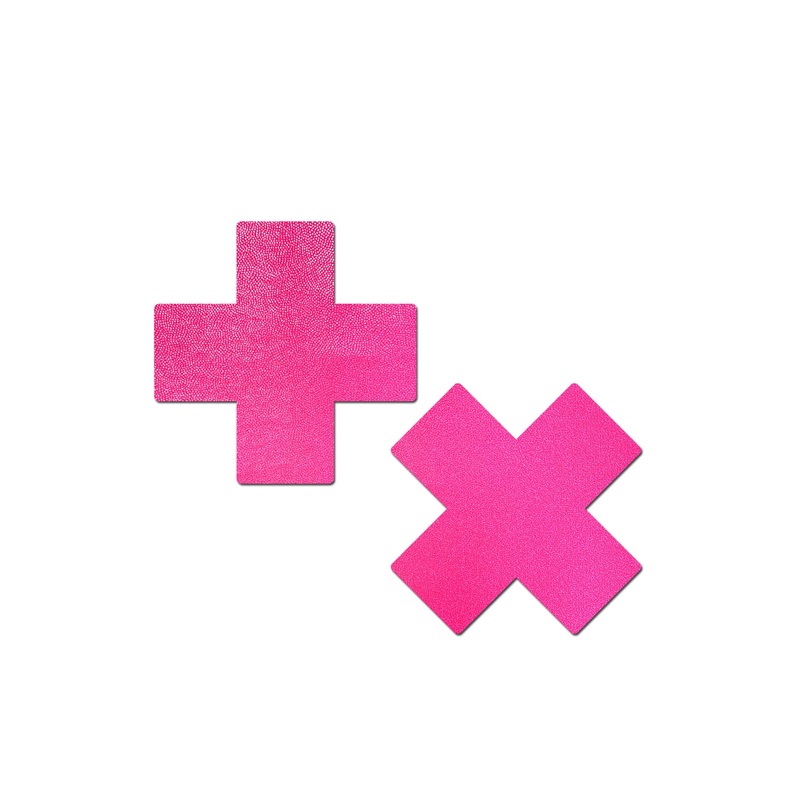 Pastease: Neon Pink Cross Pasties