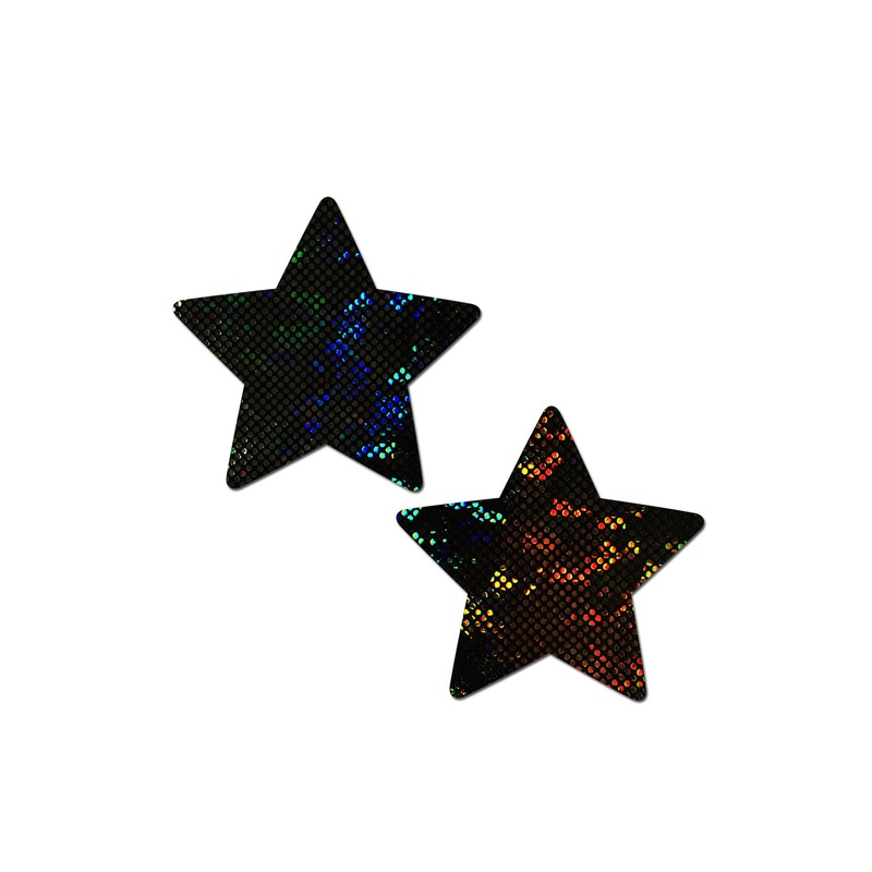 Pastease: Shattered Glass Disco Ball Black Star Pasties