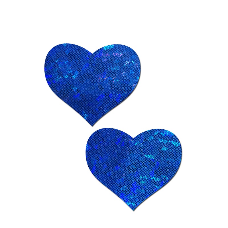 Pastease: Shattered Glass Disco Ball Blue Heart Pasties
