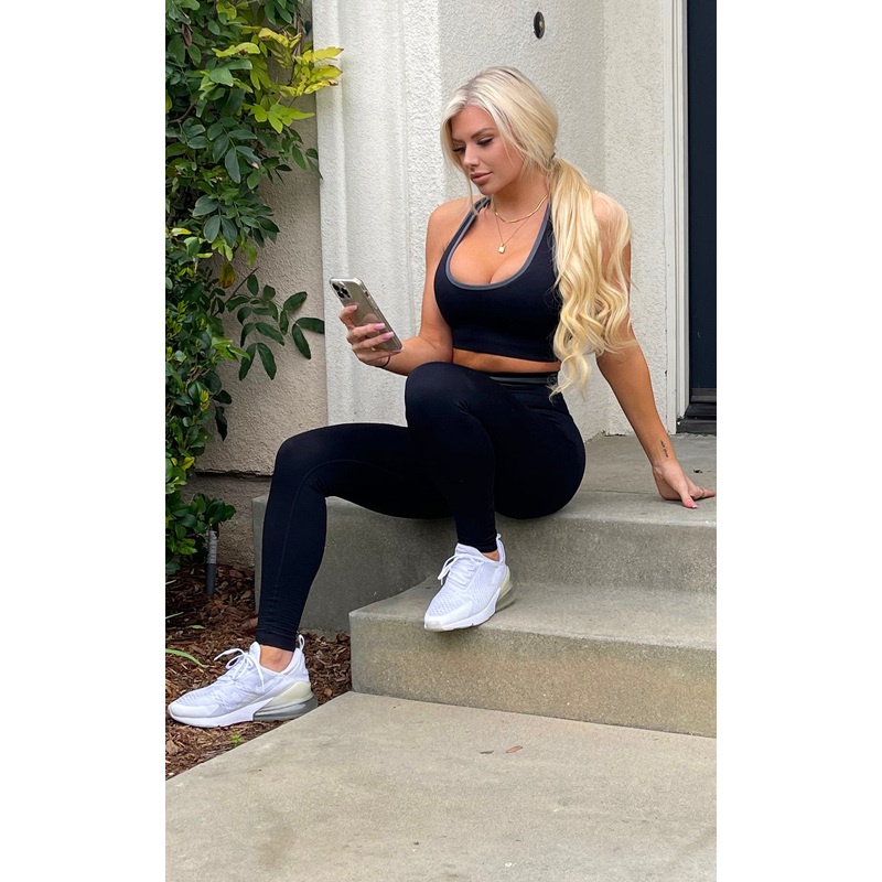 Booty Gains: Black Racerback Set