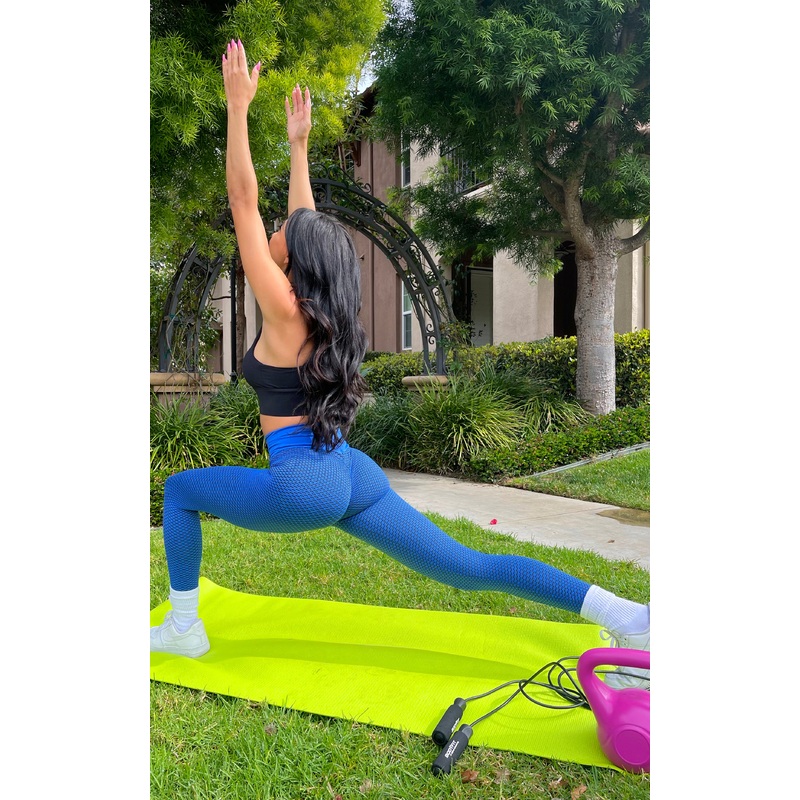 Bootylicous: Mesh Pattern Print Leggings in Royal