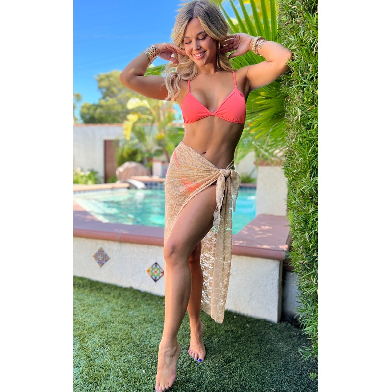 Long Lace Sarong in Tan