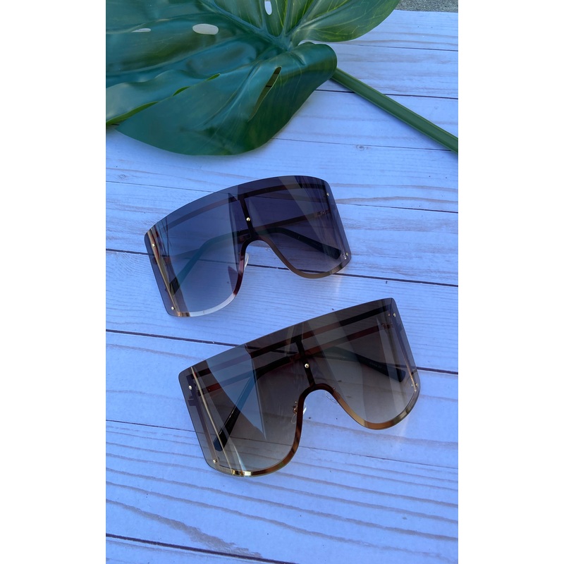 Sunglasses: Frameless Oversized Sunnies