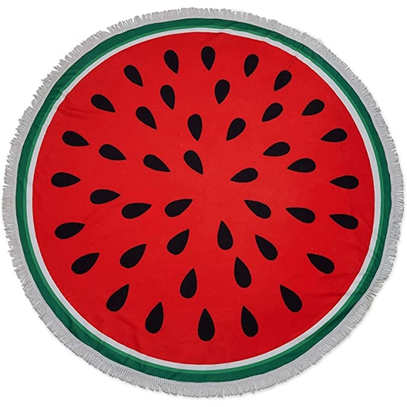 Watermelon Circle Beach Towel
