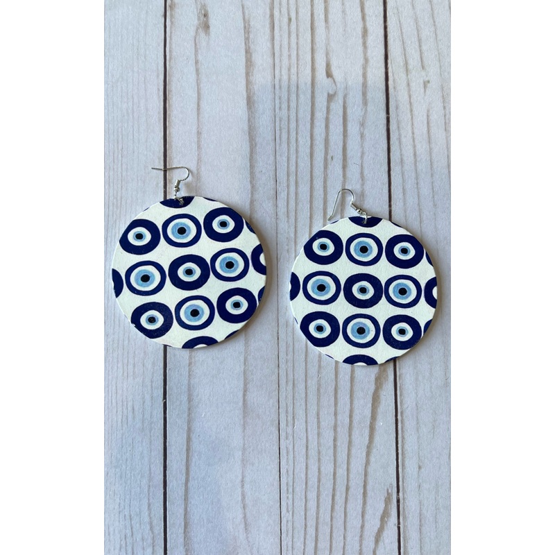 Kim: Oversized Multi Evil Eye Earrings