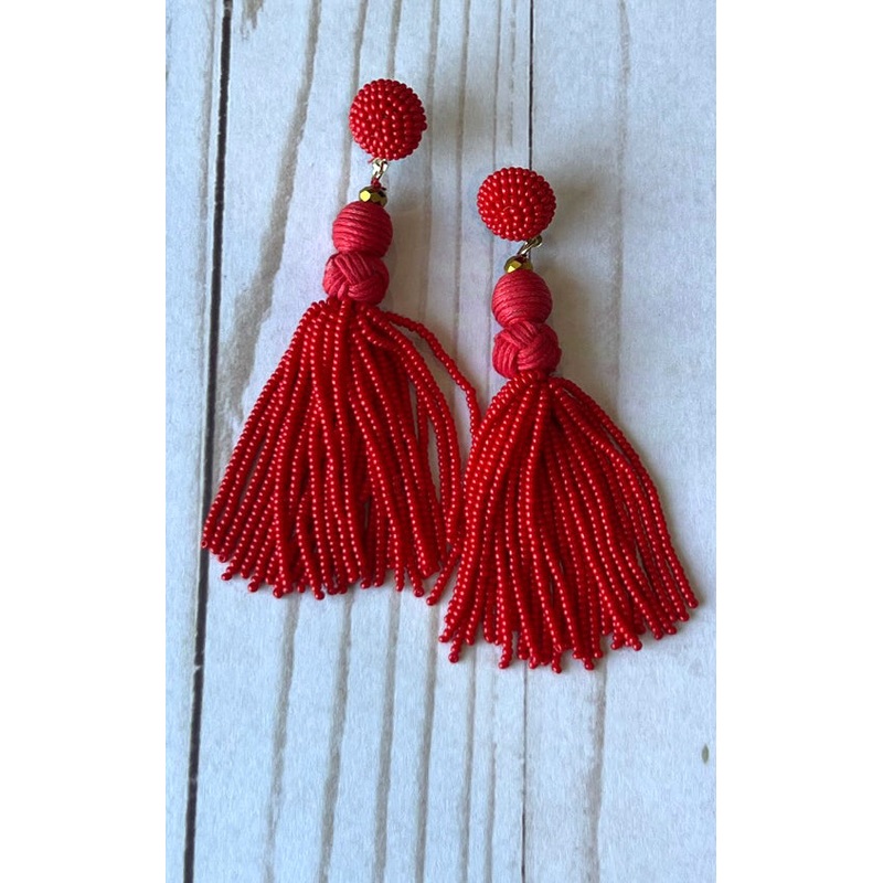 Earring: Beaded Tassel Earrings