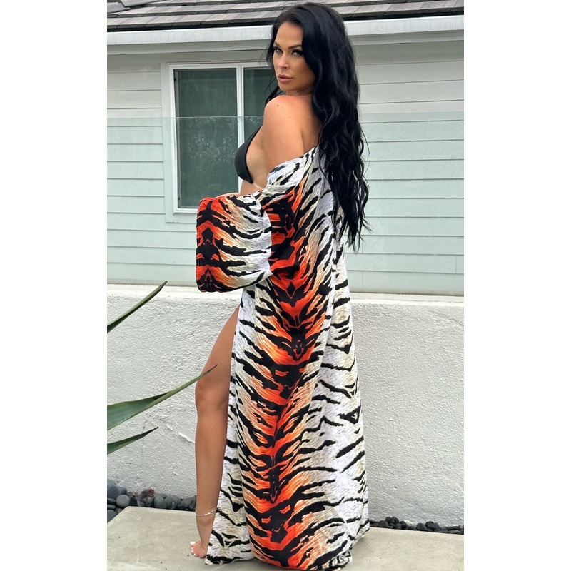 Imani: Maxi Kimono in Tiger