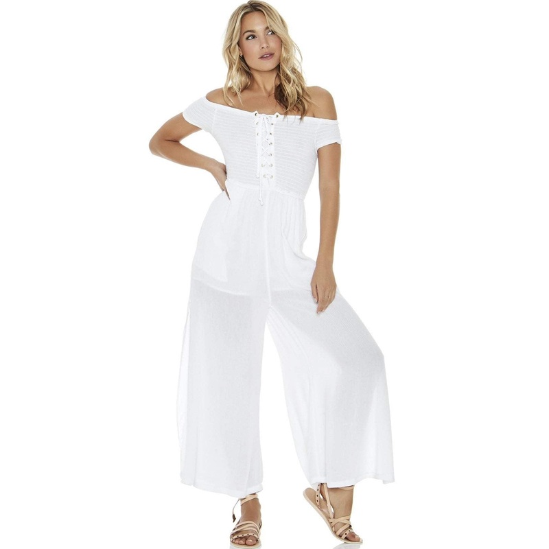 L Space Sao Paulo Romper in White SAPJU18-WHT