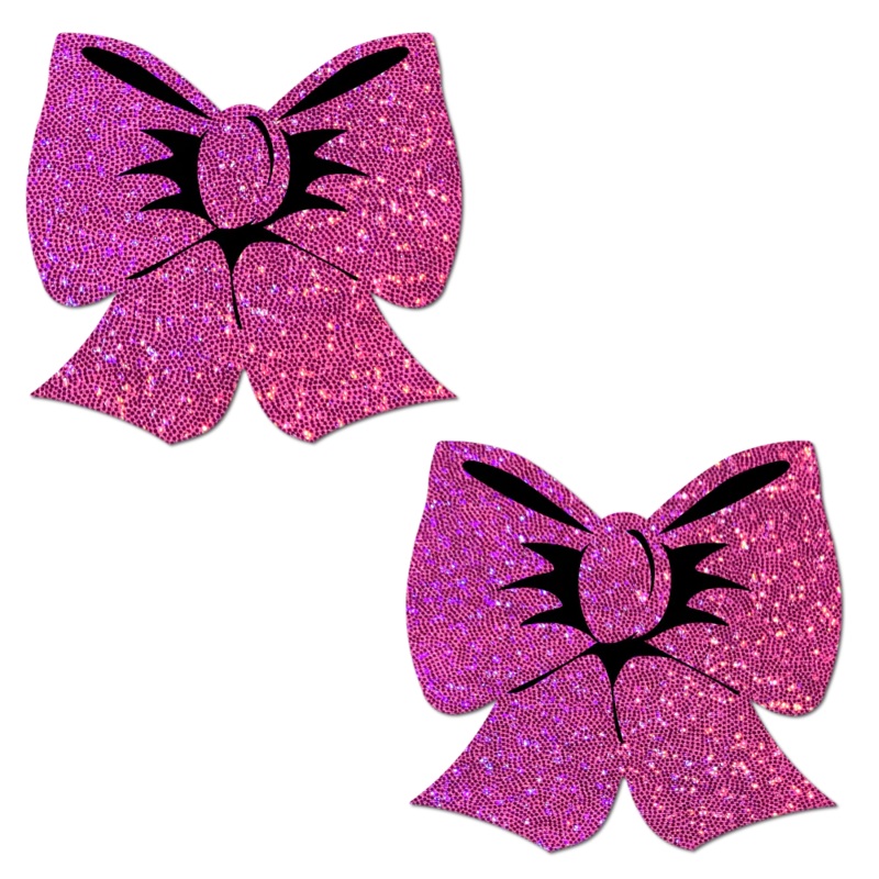Pastease: Glittering Hot Pink Bow Pasties