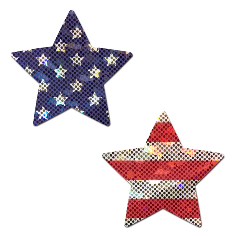 Pastease: Glittering Stars & Stripes Patriotic Star Pasties