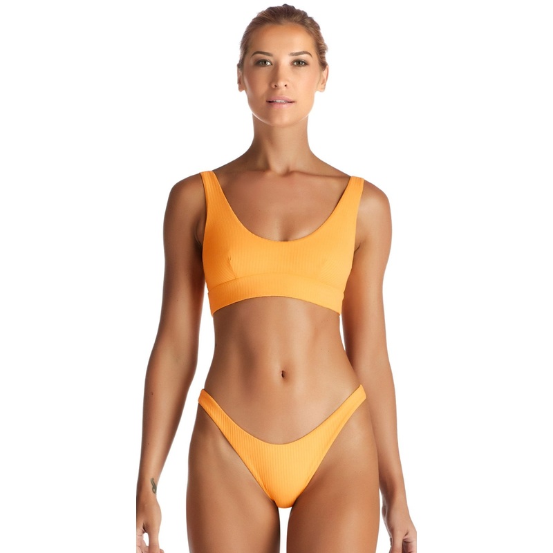 Vitamin A Sienna EcoRib Bikini Tank Top in Sunflower 809T SRB