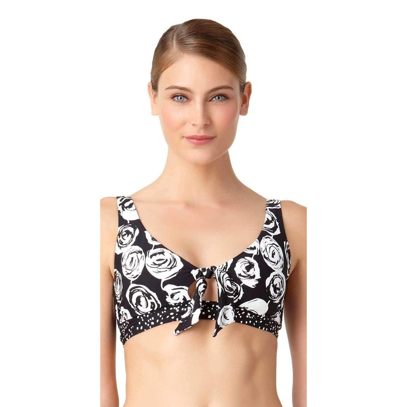Anne Cole Coming Up Floral Banded Triangle Bikini Top