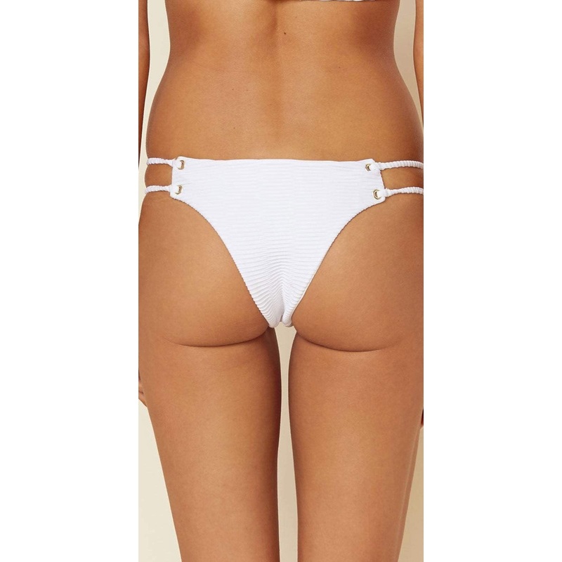 Blue Life Roped Up Skimpy Jacquard Bottom In White 390-9354-WHT
