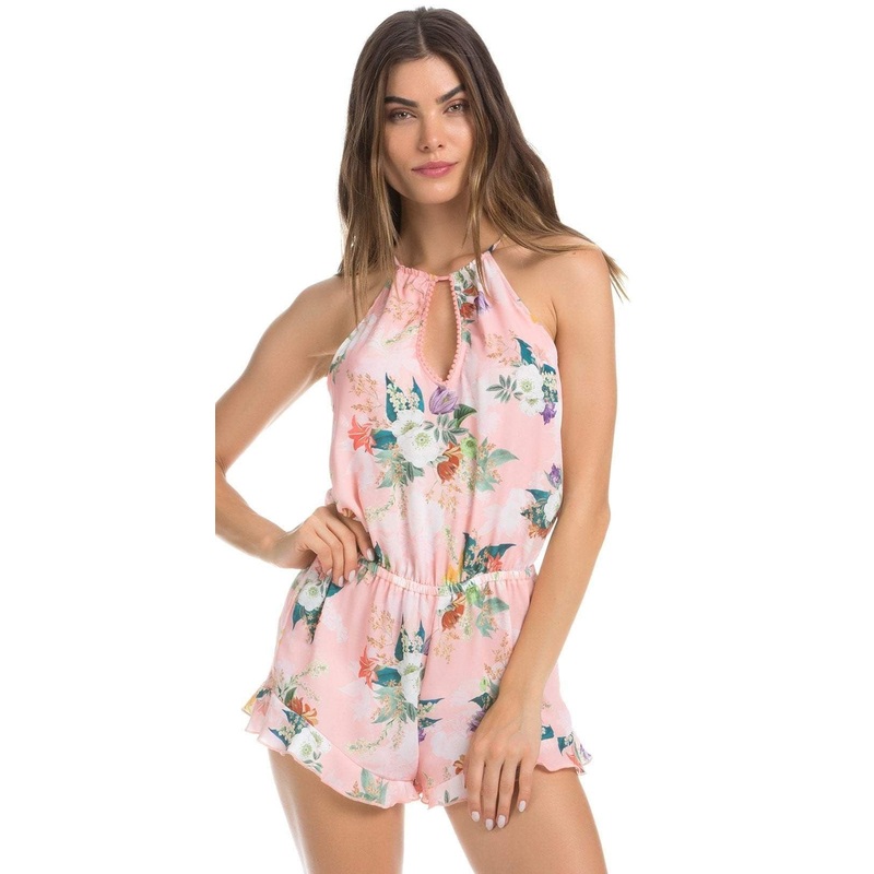 Isabella Rose Blossoms Romper in Pink Floral 4934984-MUL