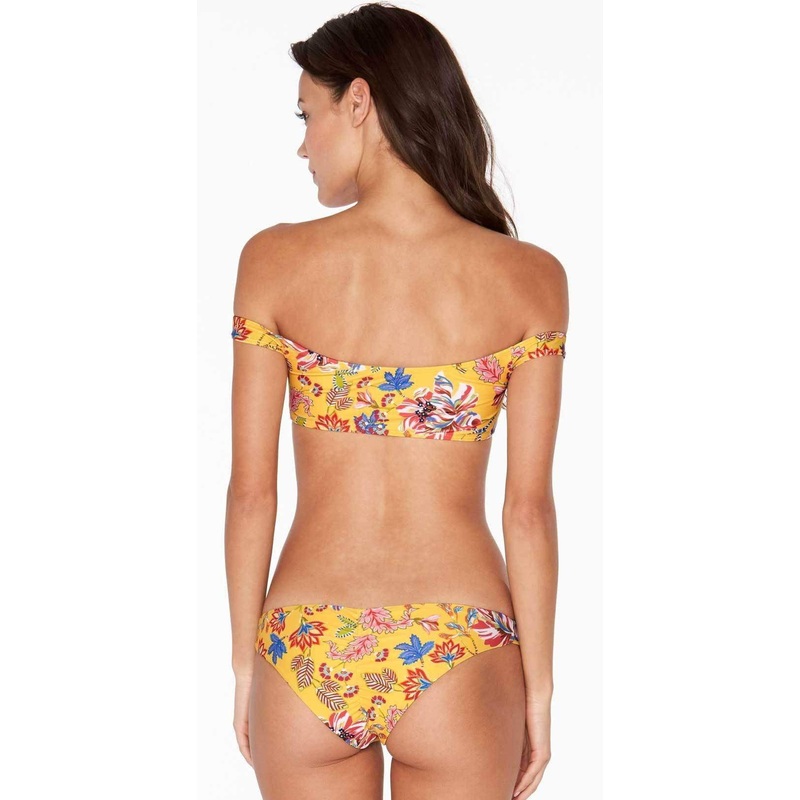 L*Space Emma Pacific Bloom Bikini Bottom in Sunshine Gold