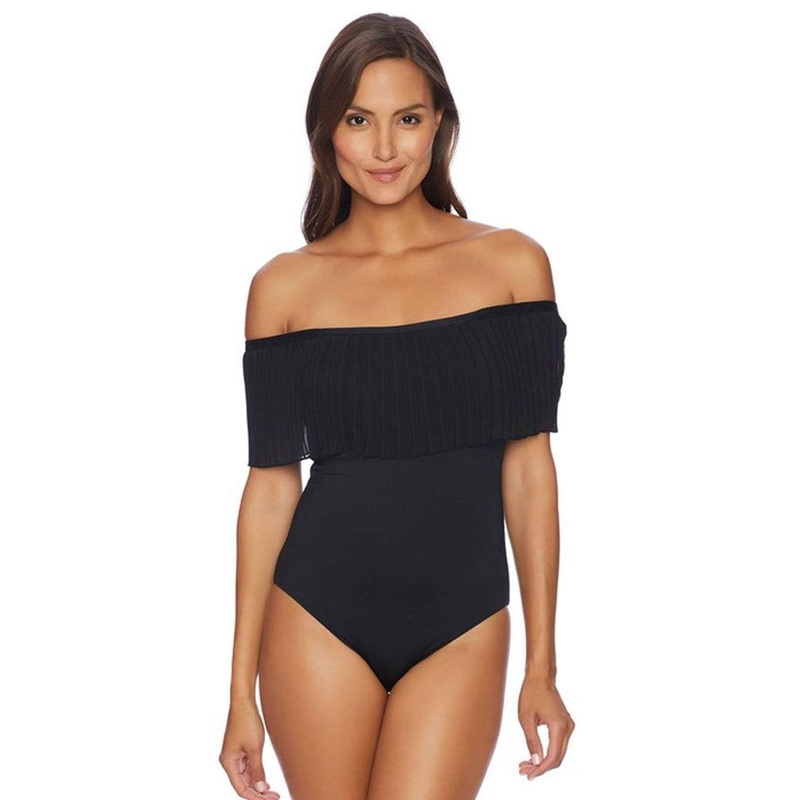 Luxe Aphrodite Plisse (Please Say) Ruffle One Piece Swimsuit
