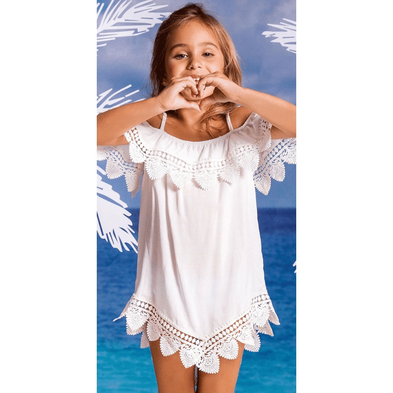 Milonga Kids Bali Off the Shoulder Cover-up in Cream