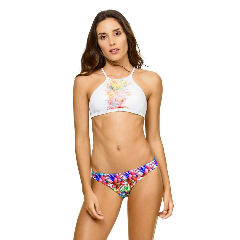 PilyQ Lanai Hudson High Neck Bikini Top