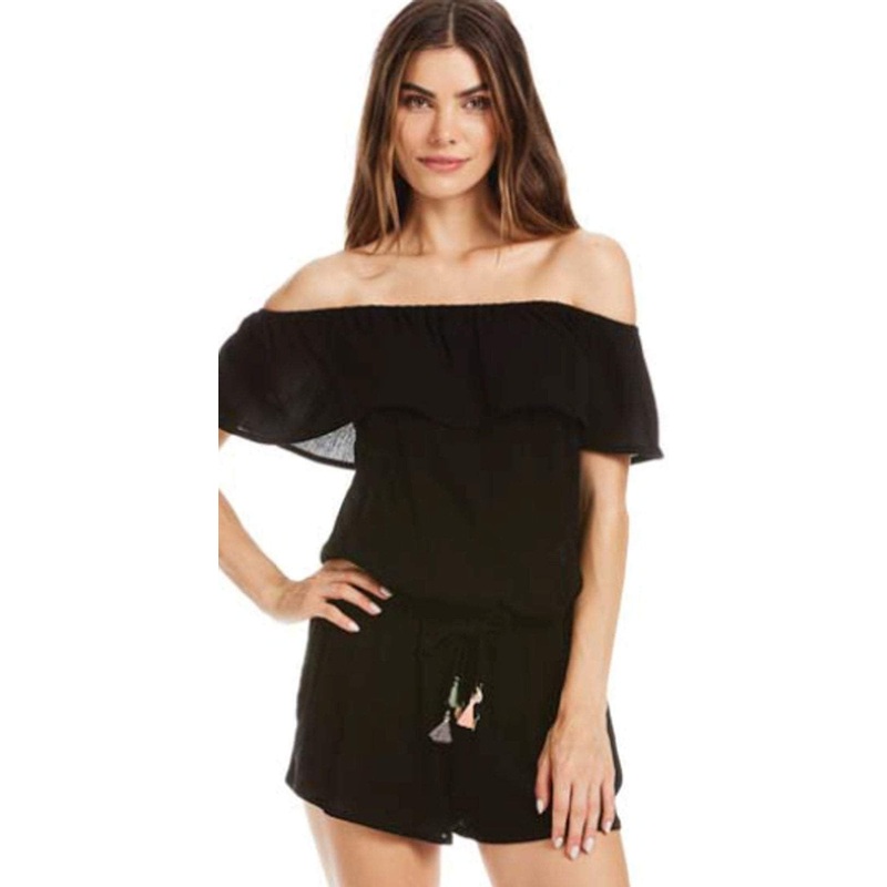 Isabella Rose Besties Ruffle Romper in Black 4054884-BLK
