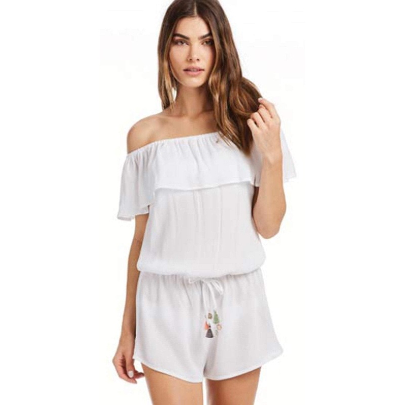 Isabella Rose Besties Ruffle Romper in White  4054884-WHT