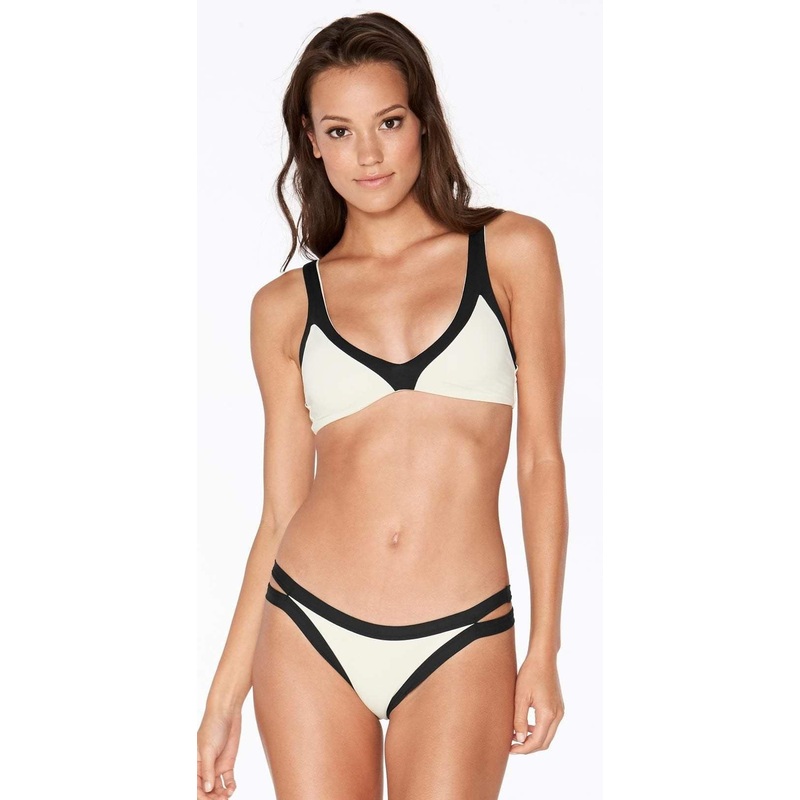 L Space Domino Misty Bralette Top in Cream CBMTT18-CRM