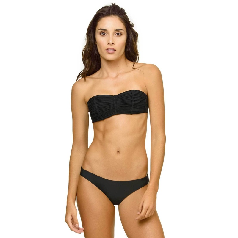 PilyQ Midnight Gold Isla Bandeau Bikini Top