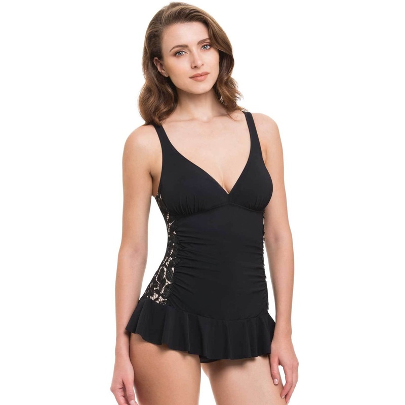 Profile by Gottex Allure Skirted One Piece In Black E846-2D05-001