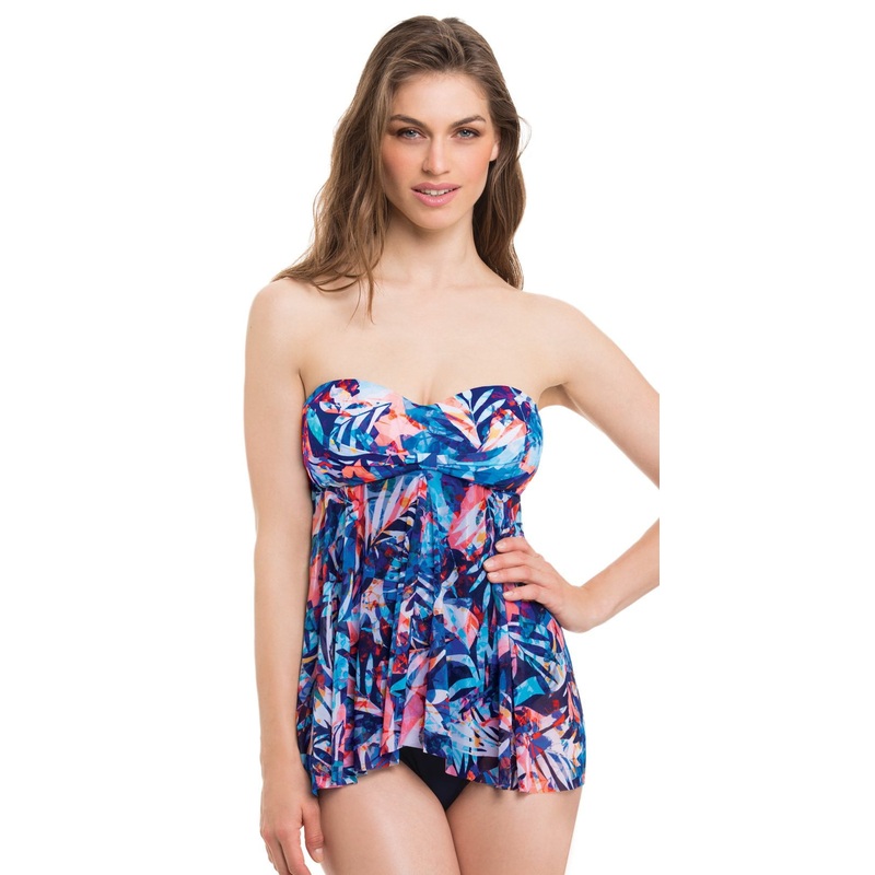 Profile By Gottex Tahiti Bandeau Flyaway One Piece Swimsuit