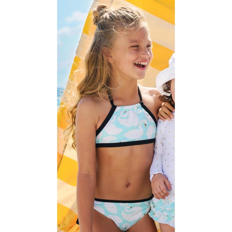 Snapperrock Girl's Swan Halter Bikini Set G15051