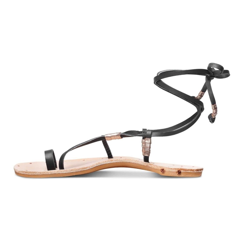 Vitamin A Beek Blue Bird Sandal in Black and Natural BLUEBKVA