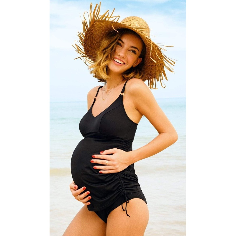 Anita Maternity Boho Beach Mavea Tankini in Black 9666-001
