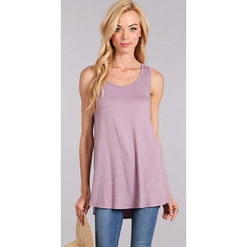 Chris and Carol Plain Tank Top In Mauve 1214075T