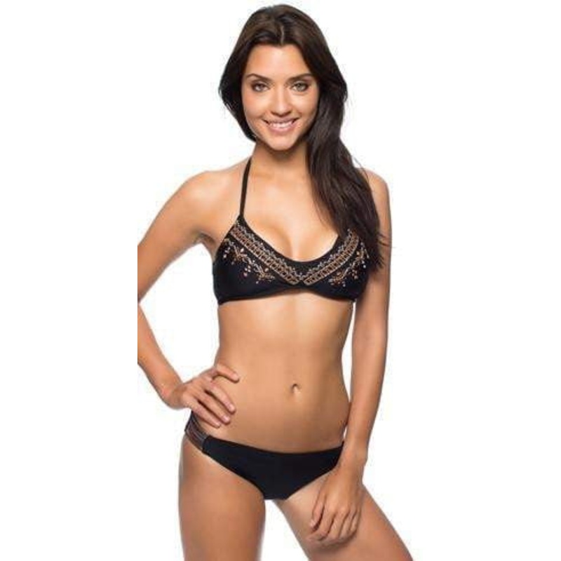 Luxe by Lisa Vogel Premier Tab Side Bottom in Black LU32366-BLK