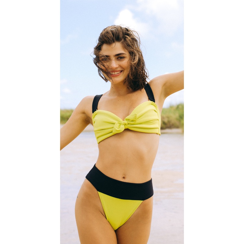 Montce Swim Emma Chartreuse Bikini Top