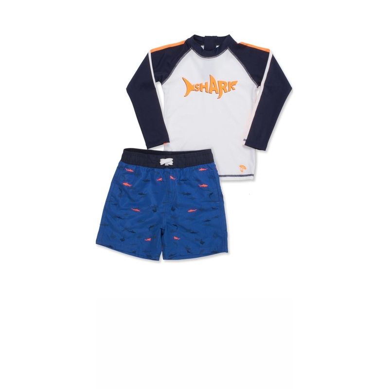 Shade Critters Boys Shark Rash-Guard Set