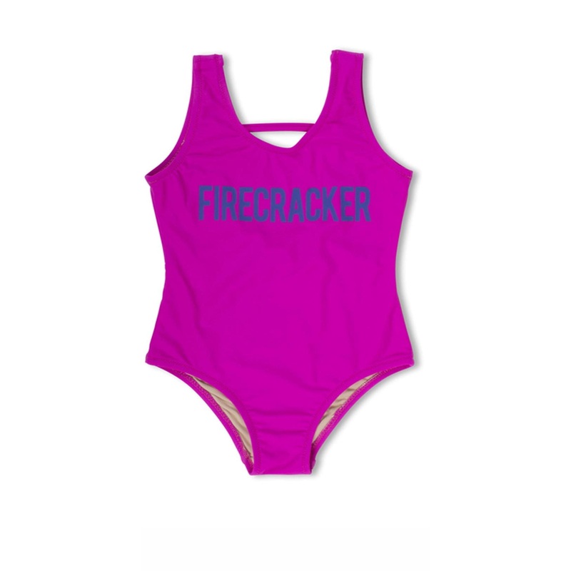 Shade Critters Girls Firecracker One Piece Swimsuit in Pink