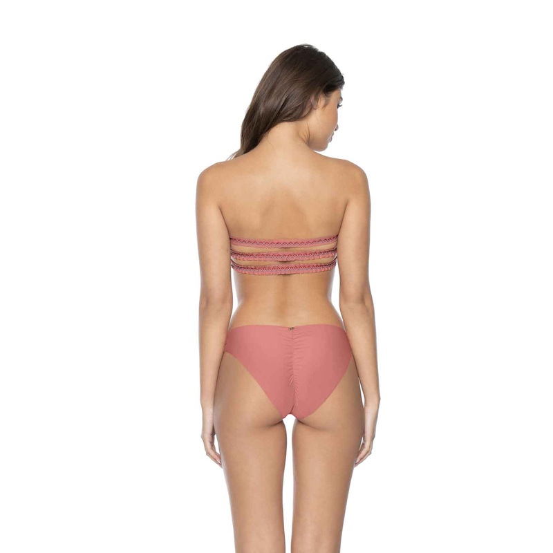 PilyQ Lotus Basic Ruched Full Bikini Bottom