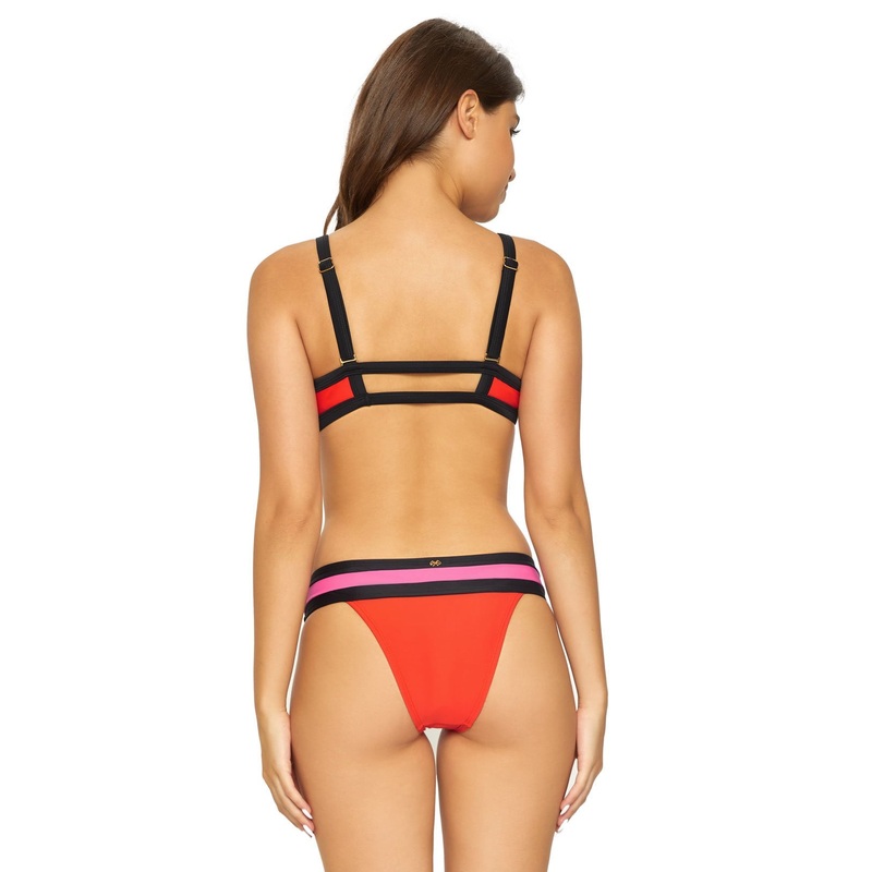 PilyQ Lust Banded Color Block Teeny Cut Bikini Bottom