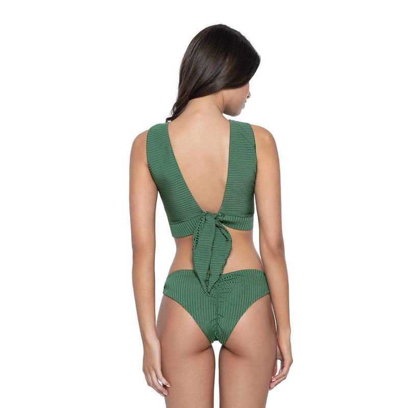 PQ Swim Emerald Basic Ruched Teeny Bottoms